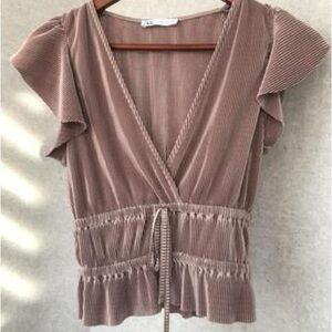 Zara Ruffle Shoulder Tank Top